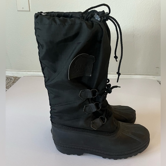 SOREL Kaufman Black Insulated Waterproof Glacier Winter Snow Boots Mens Size 7 - Picture 2 of 16